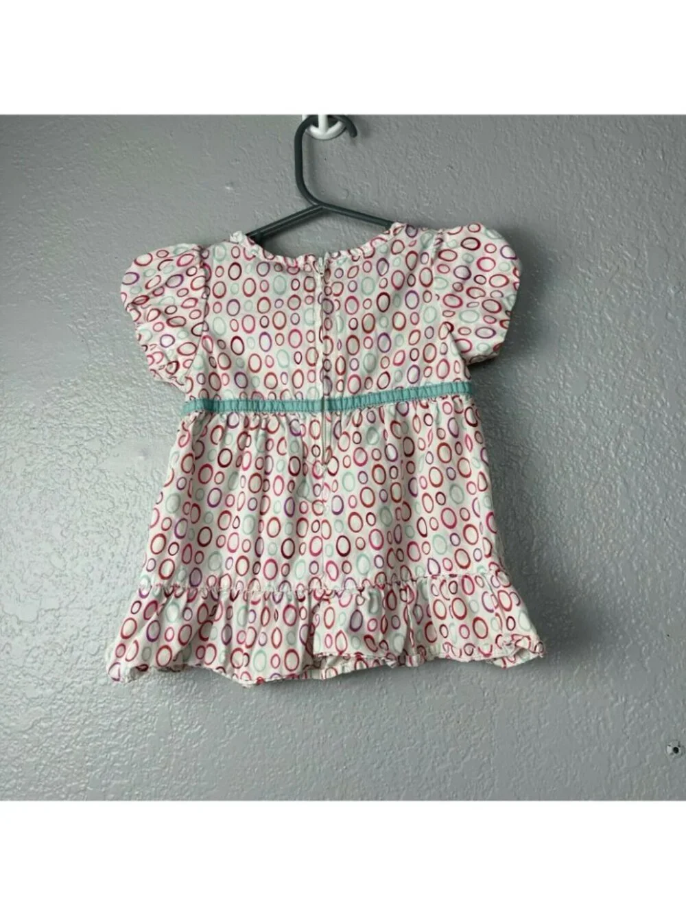 Old Navy Girls Dress Multicolor Circles Print Size 18-24M Cotton Short Sleeve Go